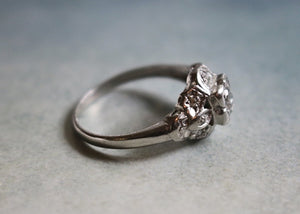 Platinum and Diamond Vintage Ring - Fine Jewelry