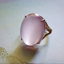 Load image into Gallery viewer, Rose Quartz Cabochon Ring set in 14k Gold