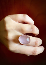 Load image into Gallery viewer, Rose Quartz Cabochon Ring set in 14k Gold