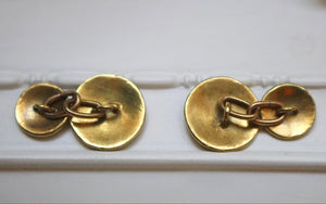 Stunning 14k and 18k Gold and Guilloché Enamel Cufflinks and Shirt Studs