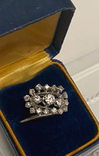 Load image into Gallery viewer, Stunning 18k Gold and Diamond Engagement or Cocktail Ring by Traub with Original Box