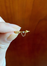 Load image into Gallery viewer, Tiny Pi Beta Phi Sorority 10k Gold Arrow Pin with Diamond - 