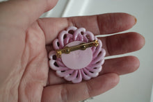 Load image into Gallery viewer, Toshikane Porcelain Chrysanthemum Brooch