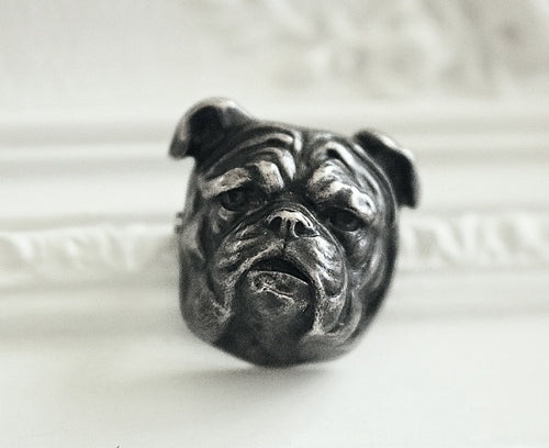 Victorian Foster & Bailey Sterling Silver Bulldog Pin