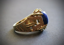 Load image into Gallery viewer, Vintage 18k Gold and Lapis Lazuli Ring - Fine Jewelry