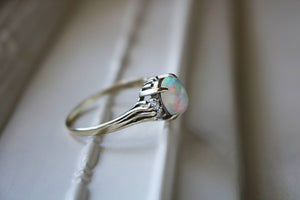 Crystal Opal and 14k Gold Vintage Ring